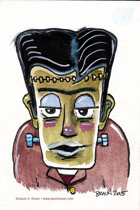 Frankenstein Flash 4x6 (Framed Print)