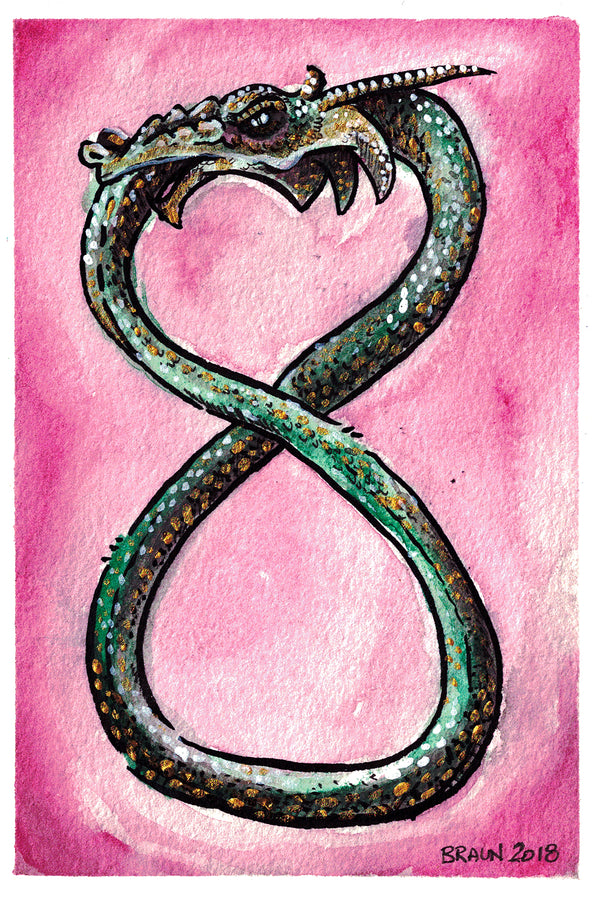 Ouroboros 4x6 (Framed Print)