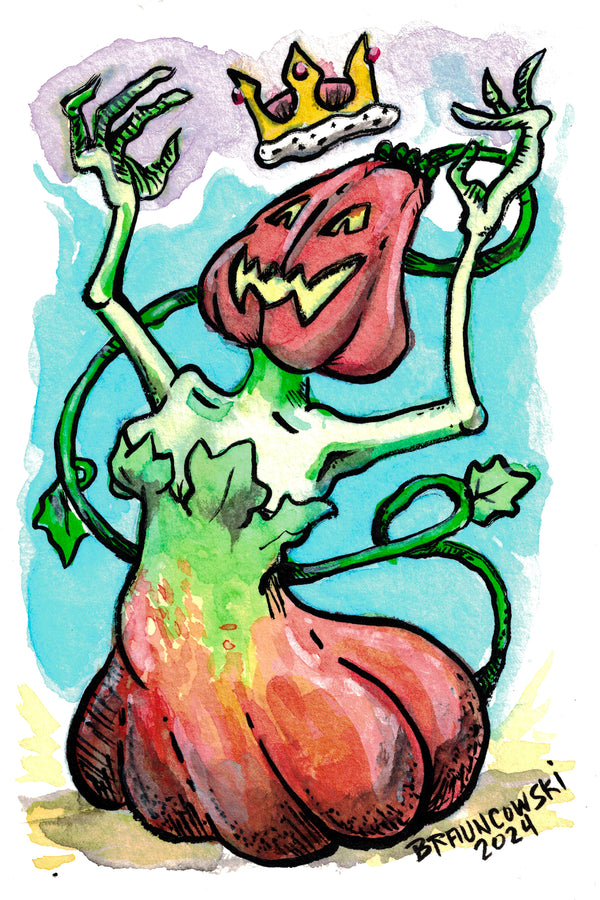 Beware the Pumpkin Queen 4x6 (Framed Print)