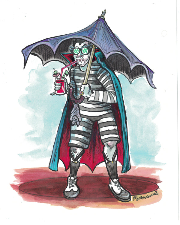 Summerween Dracula 4x6 (Framed Print)