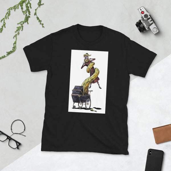 Coochie-Coochie-GAH! Funny Tentacle Baby Pram Nanny Gothic Horror T-Shirt