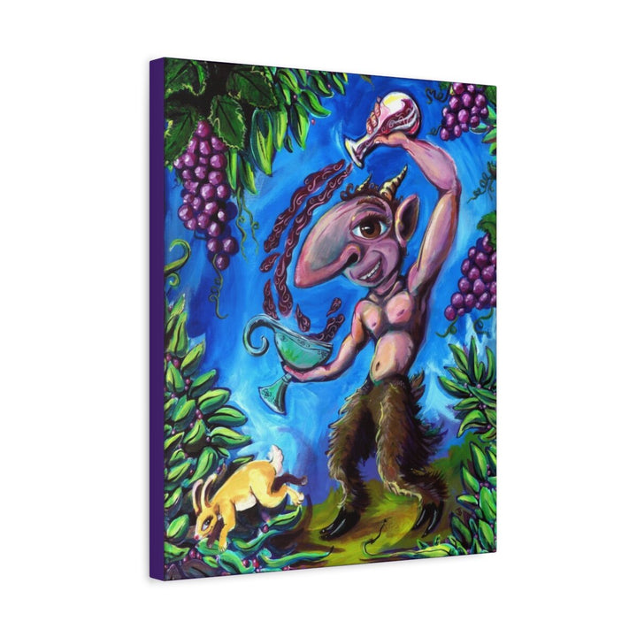 Thirsty Satyr Stretched Canvas