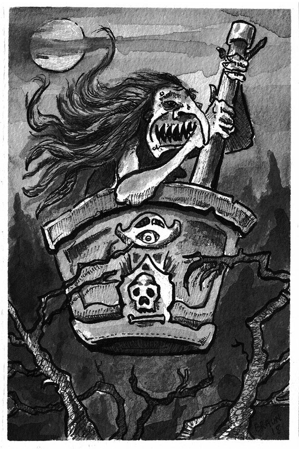 Baba Yaga 4x6 (Framed Print)