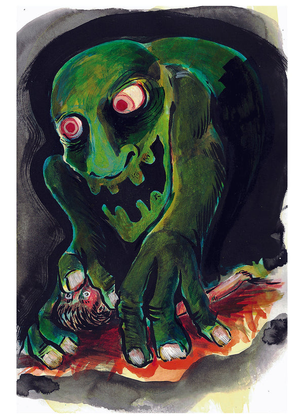 Green Meanie 4x6 (Framed Print)