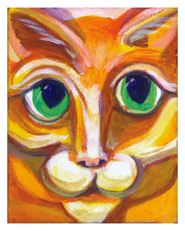 Orange Cat Face 8x10 POS
