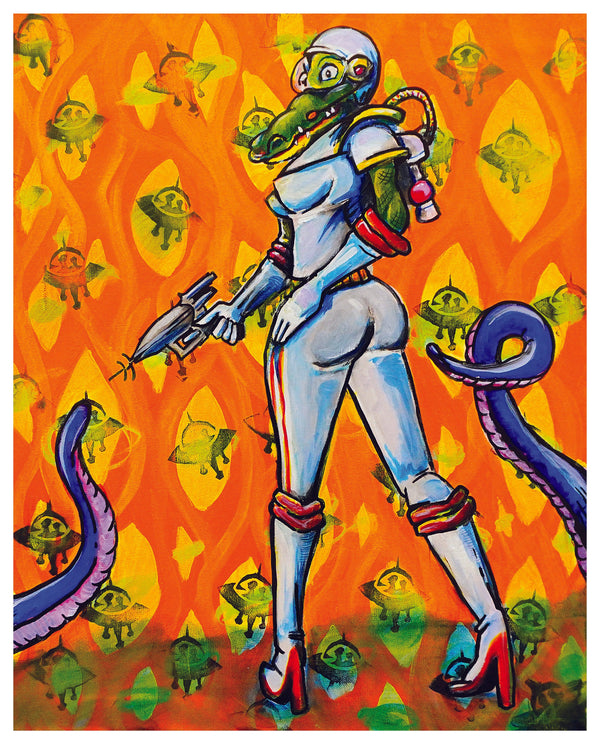 Sexy Space Croc 8x10 POS