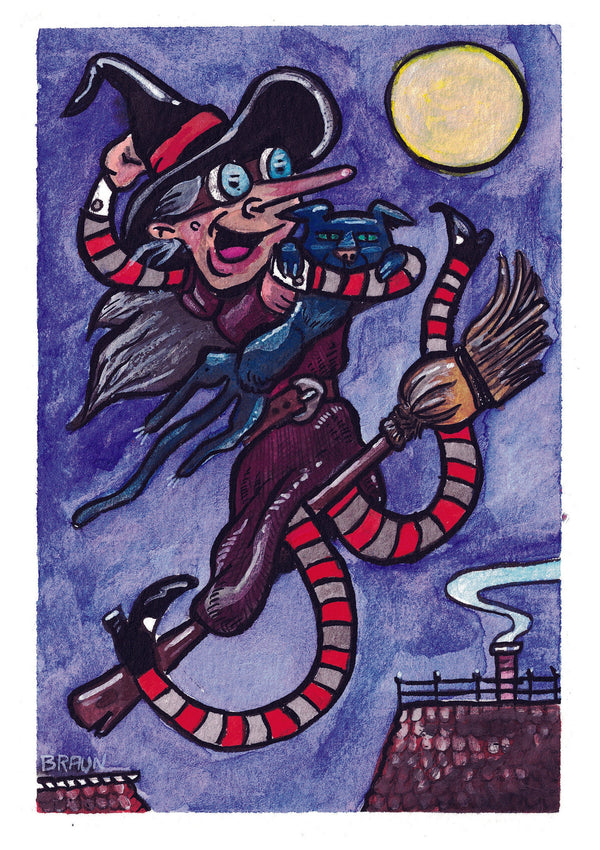 Witchy's Wild Ride 4x6 (Framed Print)