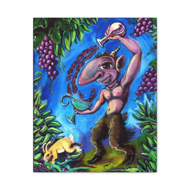 Thirsty Satyr Stretched Canvas